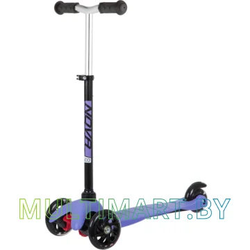 Самокат Novatrack Disco-Kids Basic 120H.DISCOKIDS.BVL20 (черный/фиолетовый, 2020)